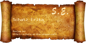 Schatz Erika névjegykártya